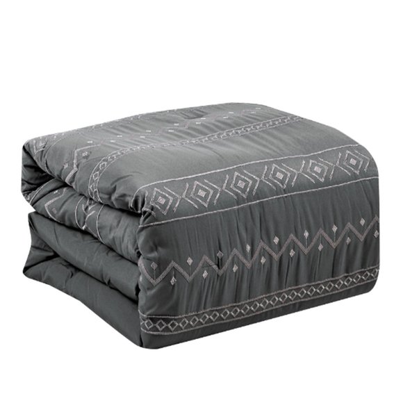 New Buffy 7PC Comforter Set King Queen Black - Picture 3 of 5